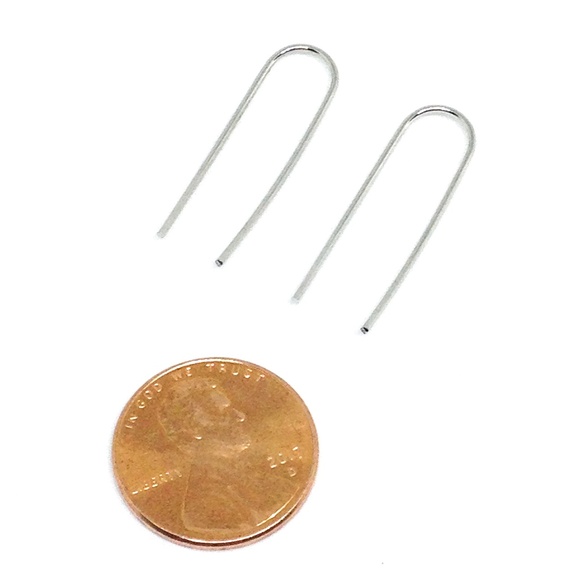 Earrings Simple U Ear Climber Silver - Picture 3 of 4